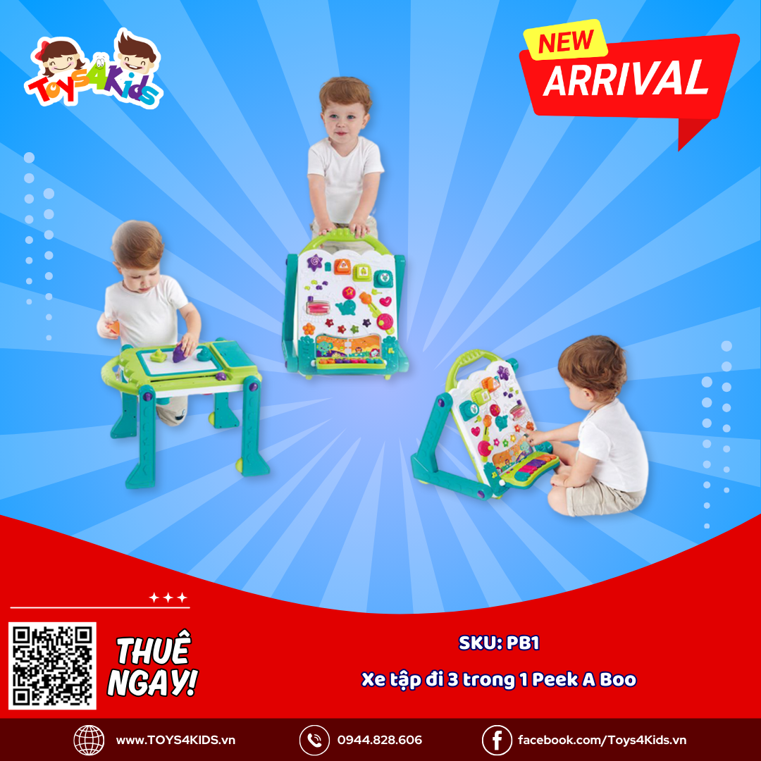  Xe tập đi 3 trong 1 Peek a Boo 