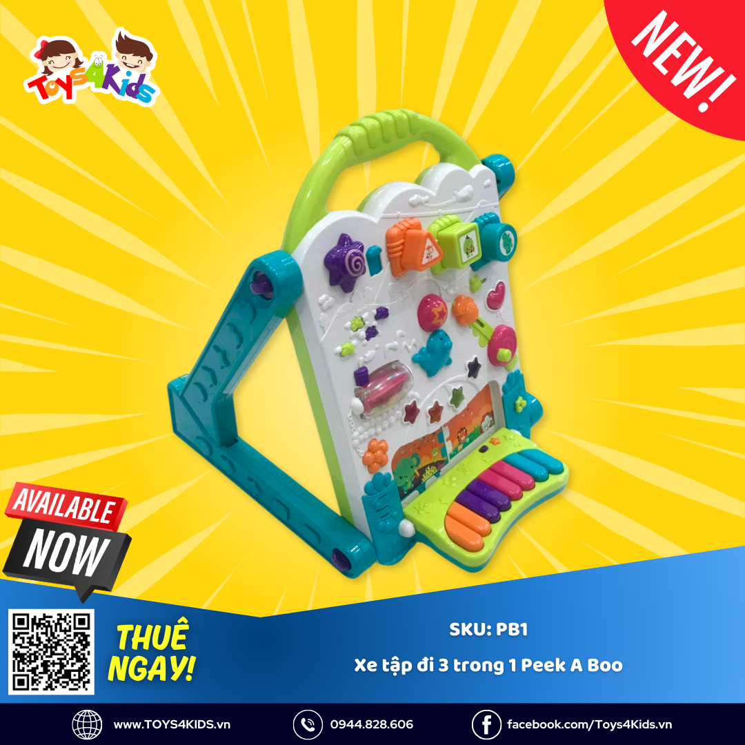  Xe tập đi 3 trong 1 Peek a Boo 