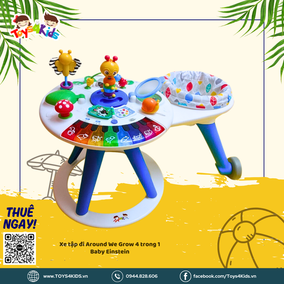  Xe Tập Đi 4 trong 1 Around We Grow - Walk Around Discovery Activity Center Table 
