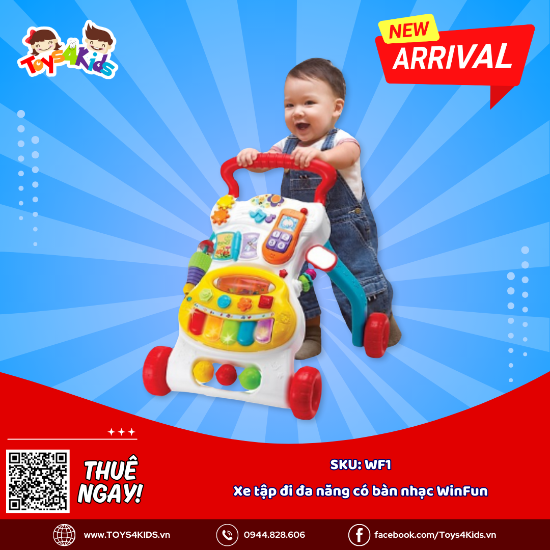 Xe tập đi đa năng có bàn nhạc WinFun 