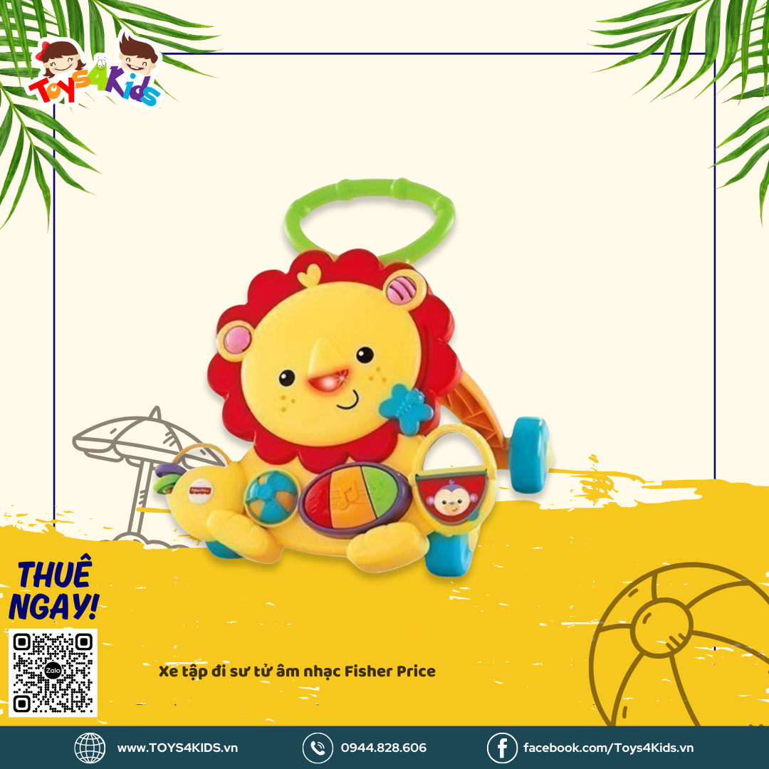  Xe tập đi sư tử âm nhạc Fisher Price 