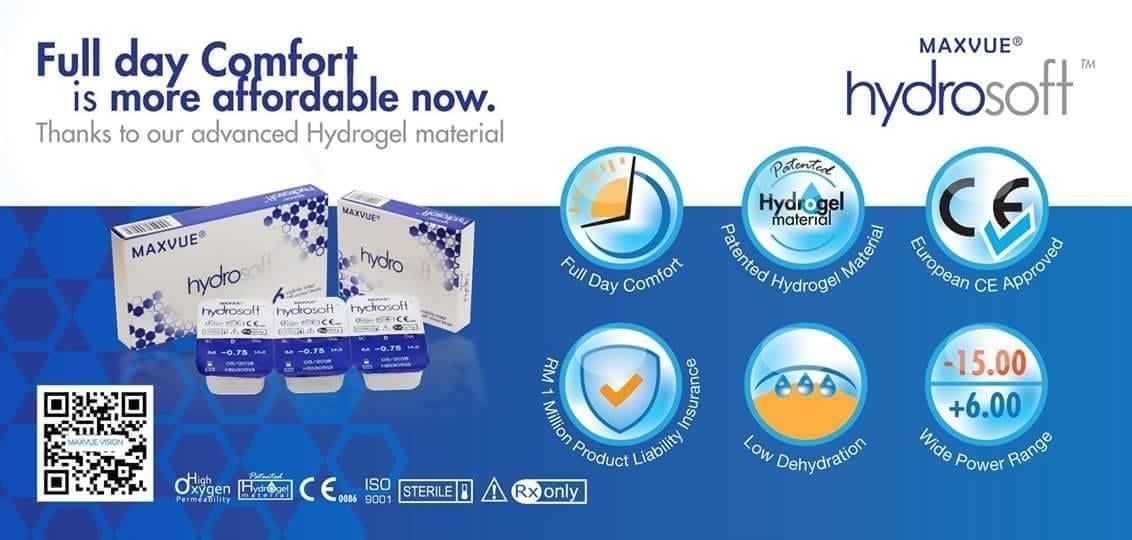 Kính áp tròng không màu dùng 3 tháng Maxvue Hydrosoft – Lens4u