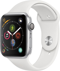 Apple Watch Series 4 Silver Aluminum Case with White Sport Band (GPS)