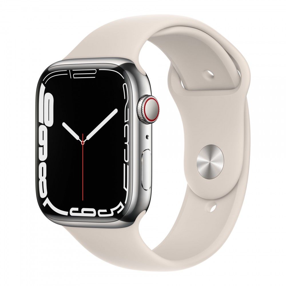 Apple Watch Series 7 45mm (4G) Viền thép dây cao su Chính hãng VN