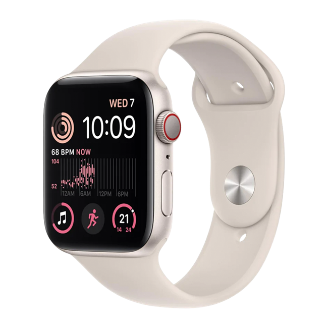 Apple Watch SE2 (2022) 44mm (LTE) Viền nhôm dây cao su chính hãng