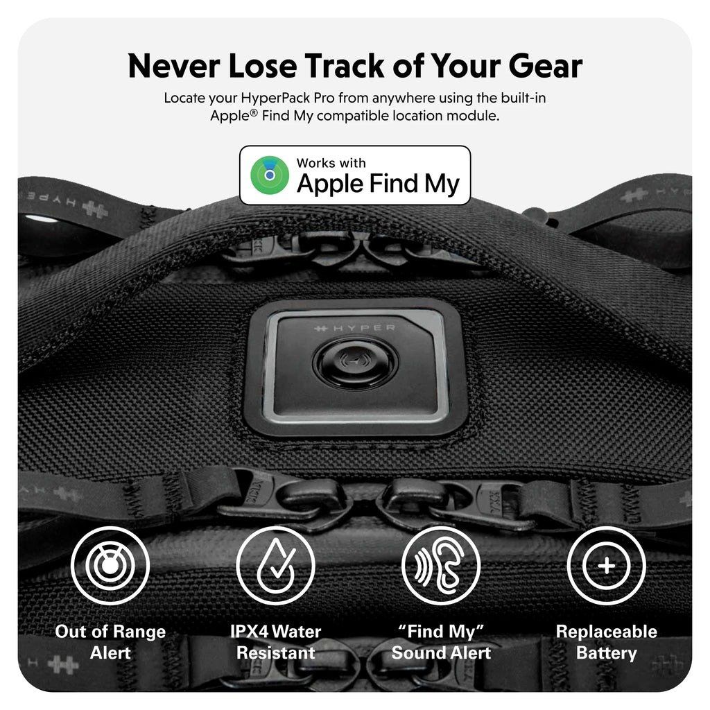 Balo Công Nghệ HYPERPACK Pro With Apple Find My Compatible Location Module