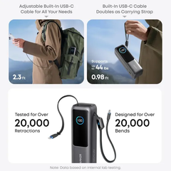 Pin dự phòng Anker 25.000mAh 165W tích hợp cáp rút gọn A1695