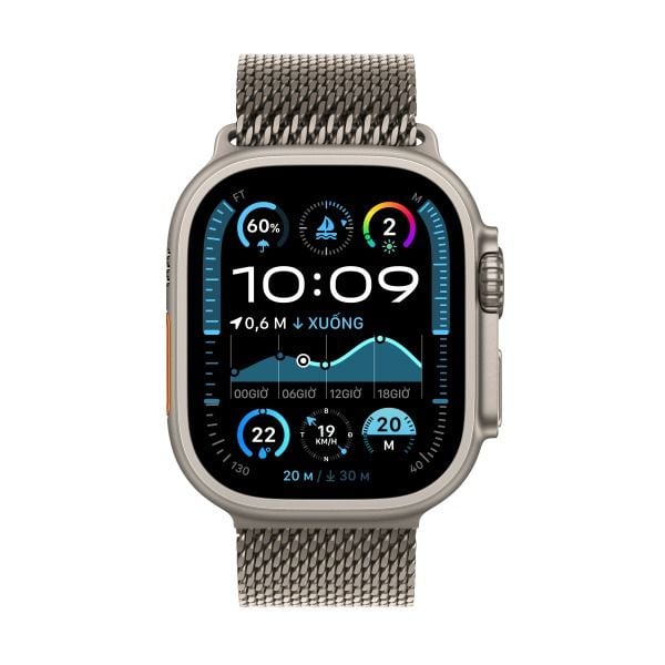 Apple Watch Ultra 2 (2024) 49mm 4G Viền Titan Dây Titan chính hãng VN/A