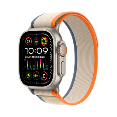 Apple Watch Ultra 2 GPS + Cellular 49mm viền Titanium DâyTrail Loop Nhập Khẩu