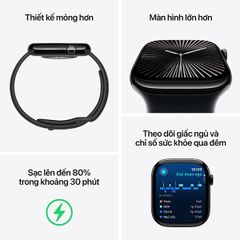 Apple Watch Series 10 LTE 46mm Viền nhôm Dây cao su nhập khẩu