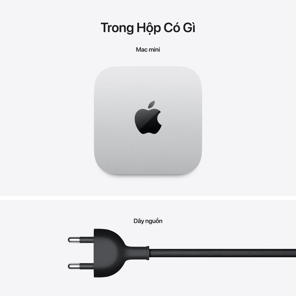 Mac mini M4 2024 10CPU/10GPU/256GB Option Lan 10GB Chính hãng VN