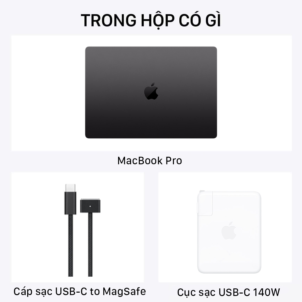 MacBook Pro 16 inch M3 Pro 12CPU/18GPU/36GB/512GB Chính hãng VN