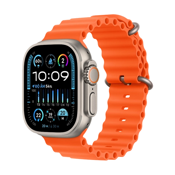 Apple Watch Ultra 2 (2024) 49mm 4G Viền Titan Dây Cao Su chính hãng VN/A