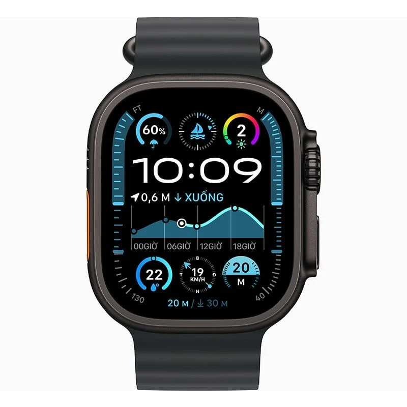 Apple Watch Ultra 2 (2024) 49mm 4G Viền Titan Dây Cao Su chính hãng VN/A