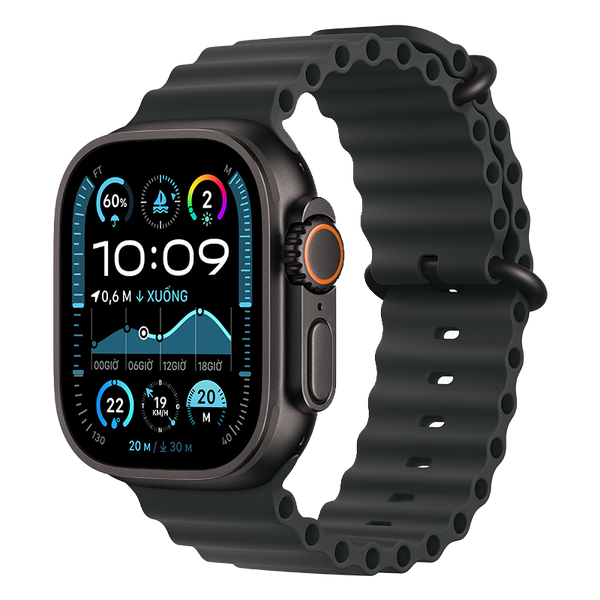 Apple Watch Ultra 2 (2024) 49mm 4G Viền Titan Dây Cao Su chính hãng VN/A
