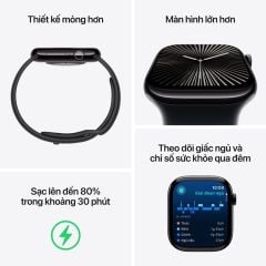 Apple Watch Series 10 LTE 46mm Viền Titan Dây cao su nhập khẩu