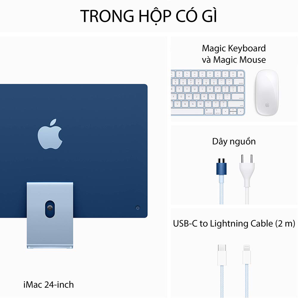 iMac M3 2023 24-inch 4.5K 8CPU/8GPU/24GB/1TB Chính Hãng VN/A