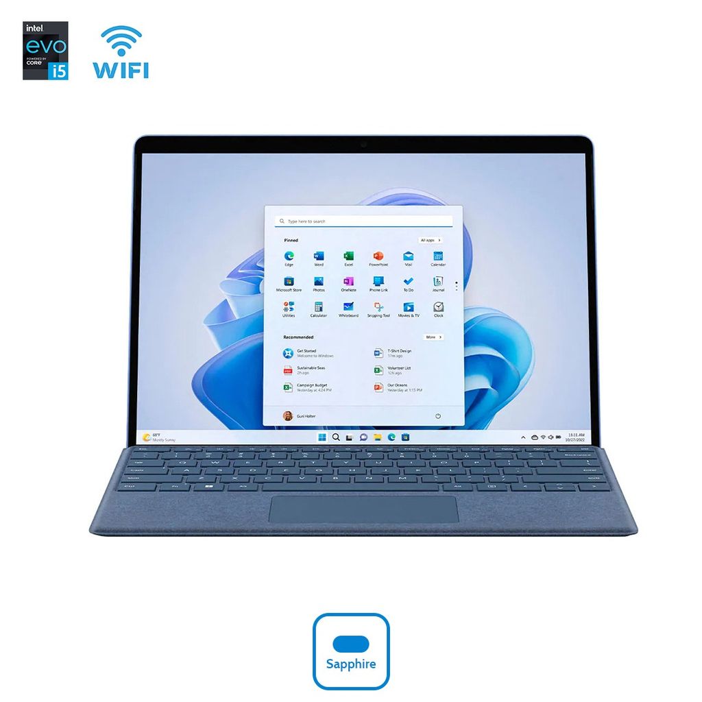 Surface Pro 9 Wifi Intel Evo 12th Core i5 Ram 16Gb SSD 256GB