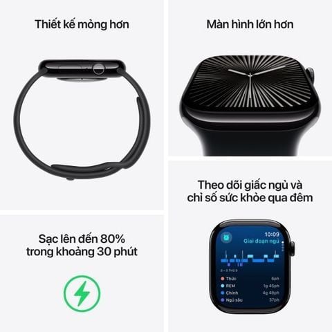 Apple Watch Series 10 LTE 46mm Viền Titan Dây thép nhập khẩu