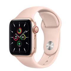 Apple Watch SE Gold Aluminum Case with Sport Band (GPS+Cellular)