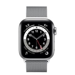 Apple Watch S6 Silver Stainless Steel Case with Milanese Loop (GPS+Cellular)