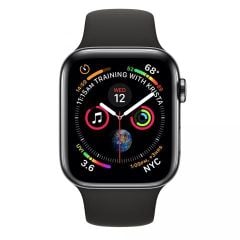 Apple Watch Series 4 LTE Space Black Stainless Steel Case with Black Sport Band