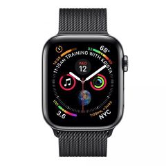 Apple Watch Series 4 LTE Space Black Stainless Steel Case with Space Black Milanese Loop