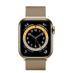 Apple Watch S6 Gold Stainless Steel Case with Milanese Loop (GPS+Cellular)