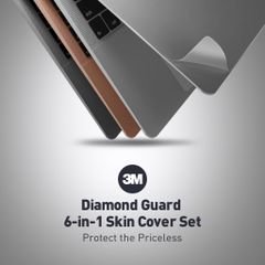 DÁN 3M INNOSTYLE (USA) DIAMOND GUARD 6-IN-1 SKIN SET FOR MACBOOK AIR 13” M1 2020 – 2021 (GOLD, ROSE GOLD, SPACE GRAY, SILVER)