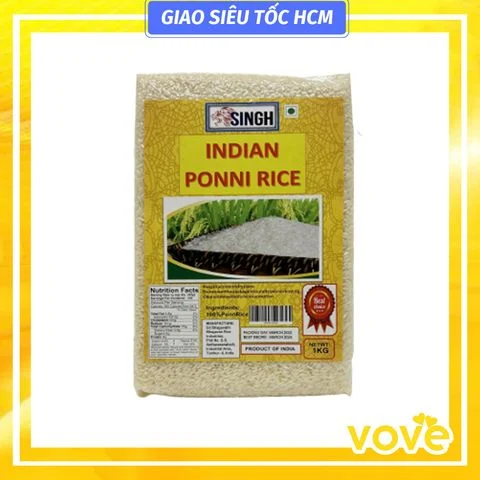 gao hat ngan nho xiu an do singh ponni rice 1kg