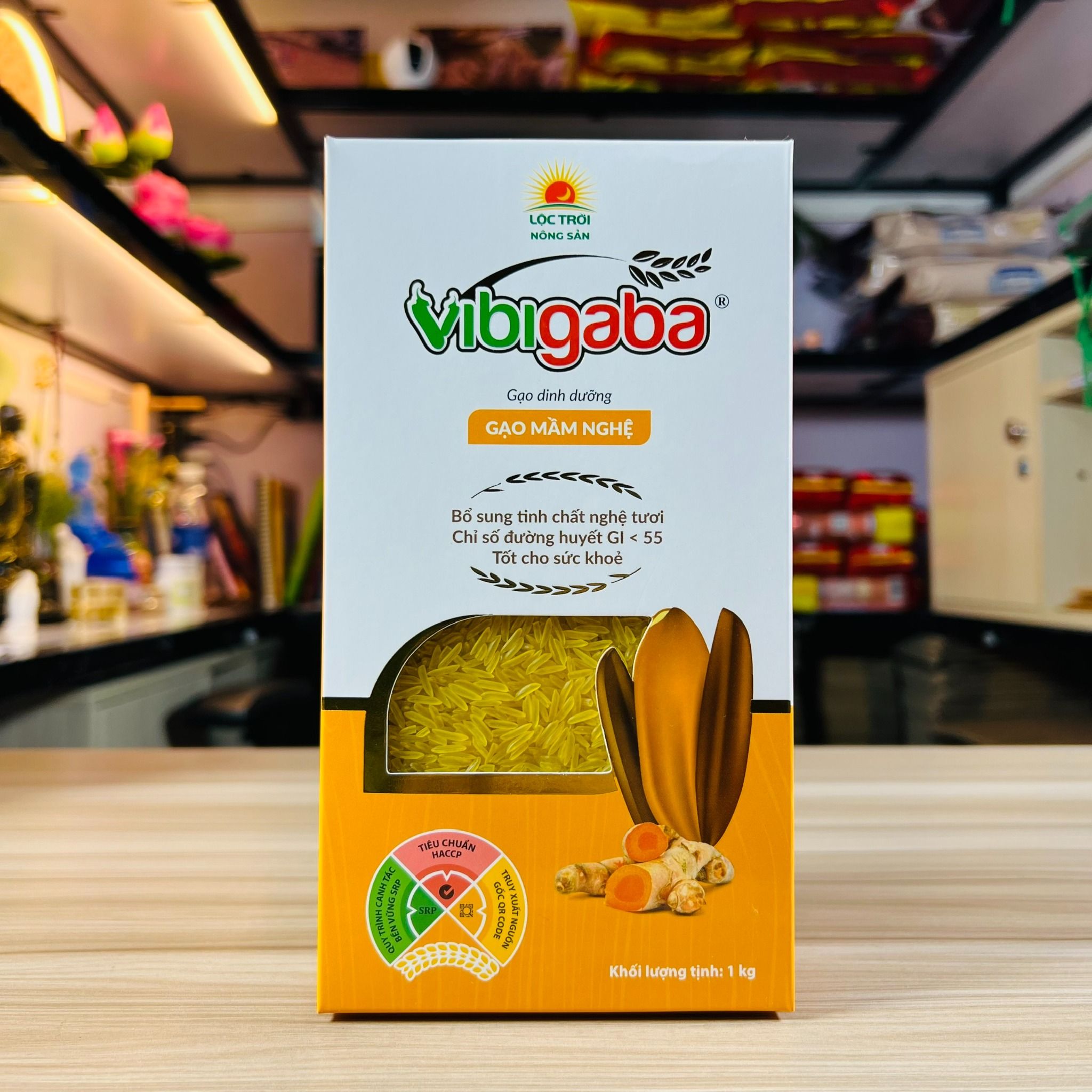  Gạo Mầm Nghệ Vibigaba Lộc Trời, dành cho người tiểu đường, tốt cho tiêu hóa, 1kg 