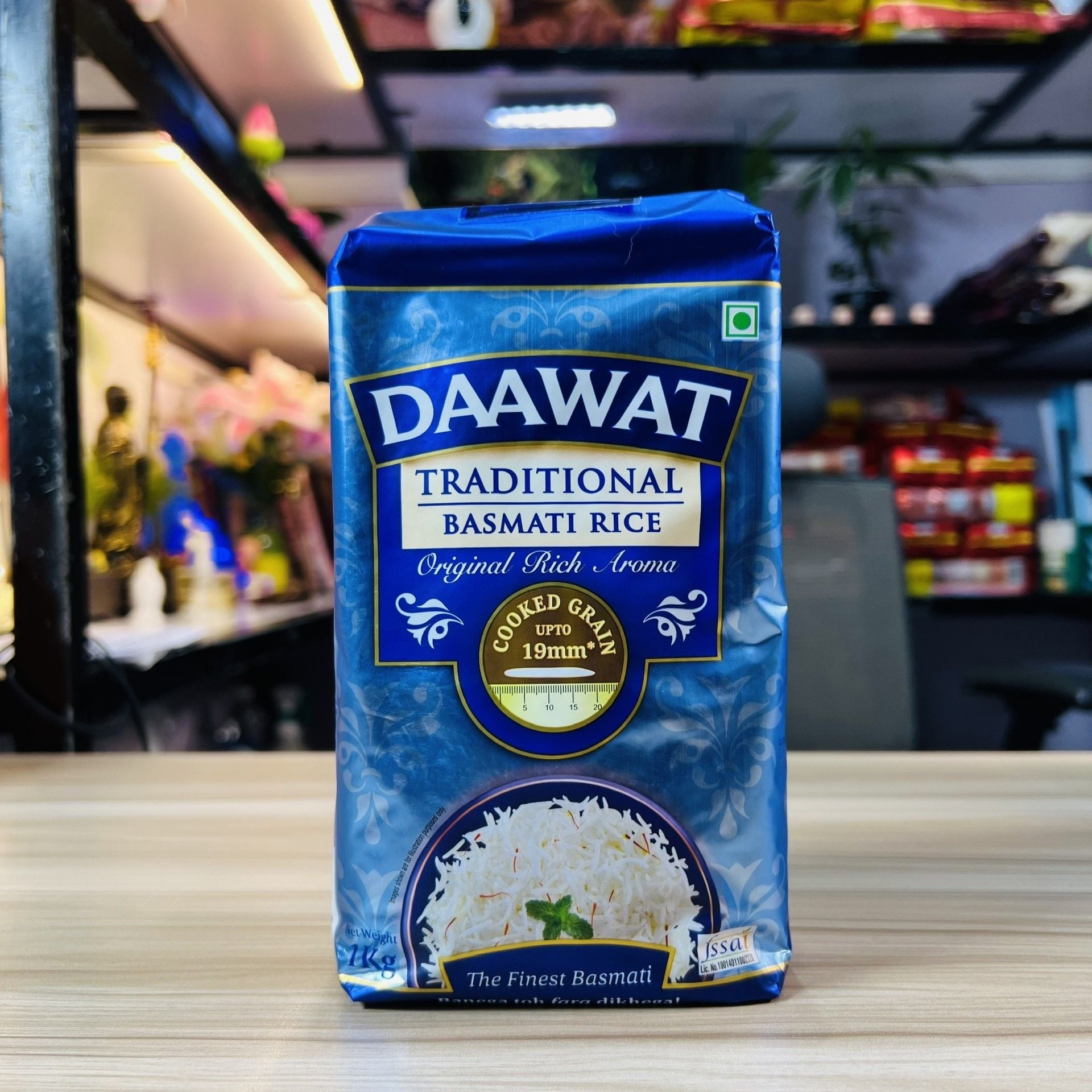  Gạo hạt dài Ấn Độ truyền thống DAAWAT Traditional Basmati Rice, phù hợp người tiểu đường, ăn kiêng, 1kg 