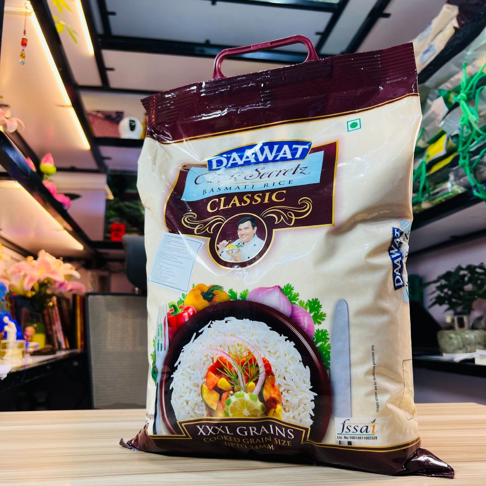  Gạo hạt dài Ấn Độ DAAWAT Chef's Secrets Basmati Rice, phù hợp người tiểu đường, ăn kiêng, 5kg 