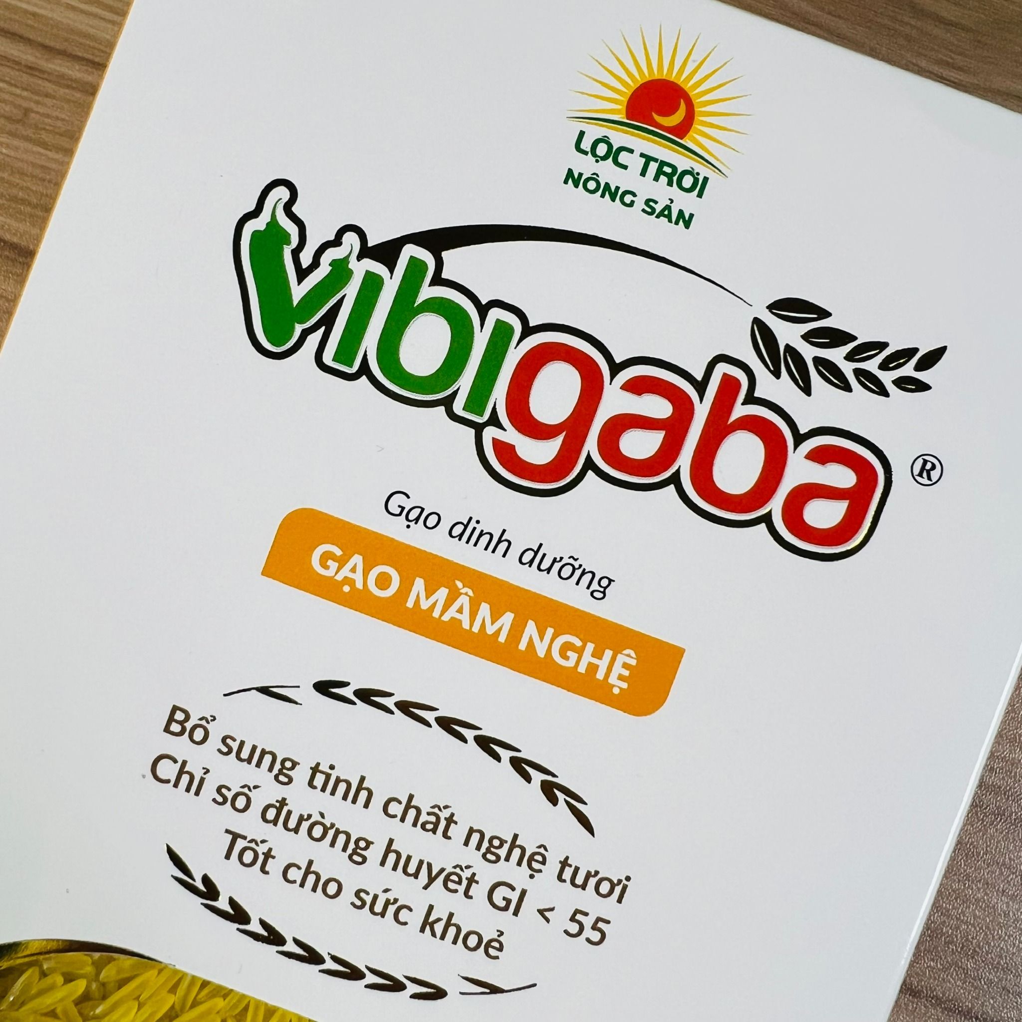  Gạo Mầm Nghệ Vibigaba Lộc Trời, dành cho người tiểu đường, tốt cho tiêu hóa, 1kg 