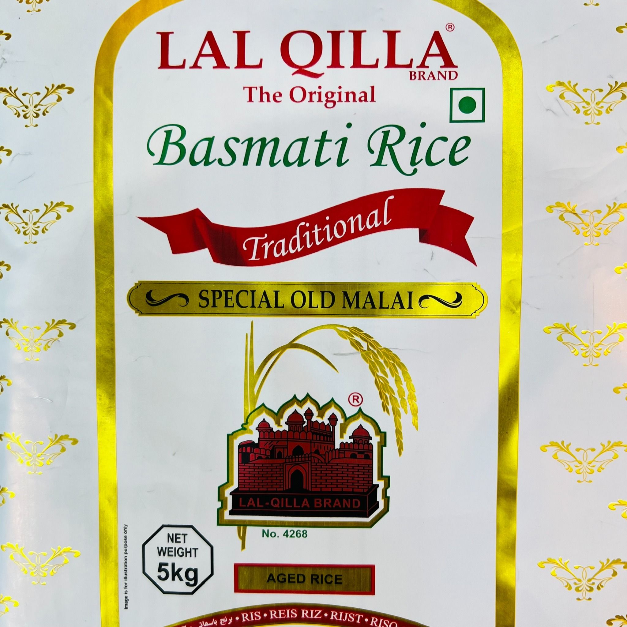  Gạo hạt dài truyền thống Ấn Độ LAL QILLA Traditional Basmati Rice, phù hợp người tiểu đường, giảm cân, 5kg 