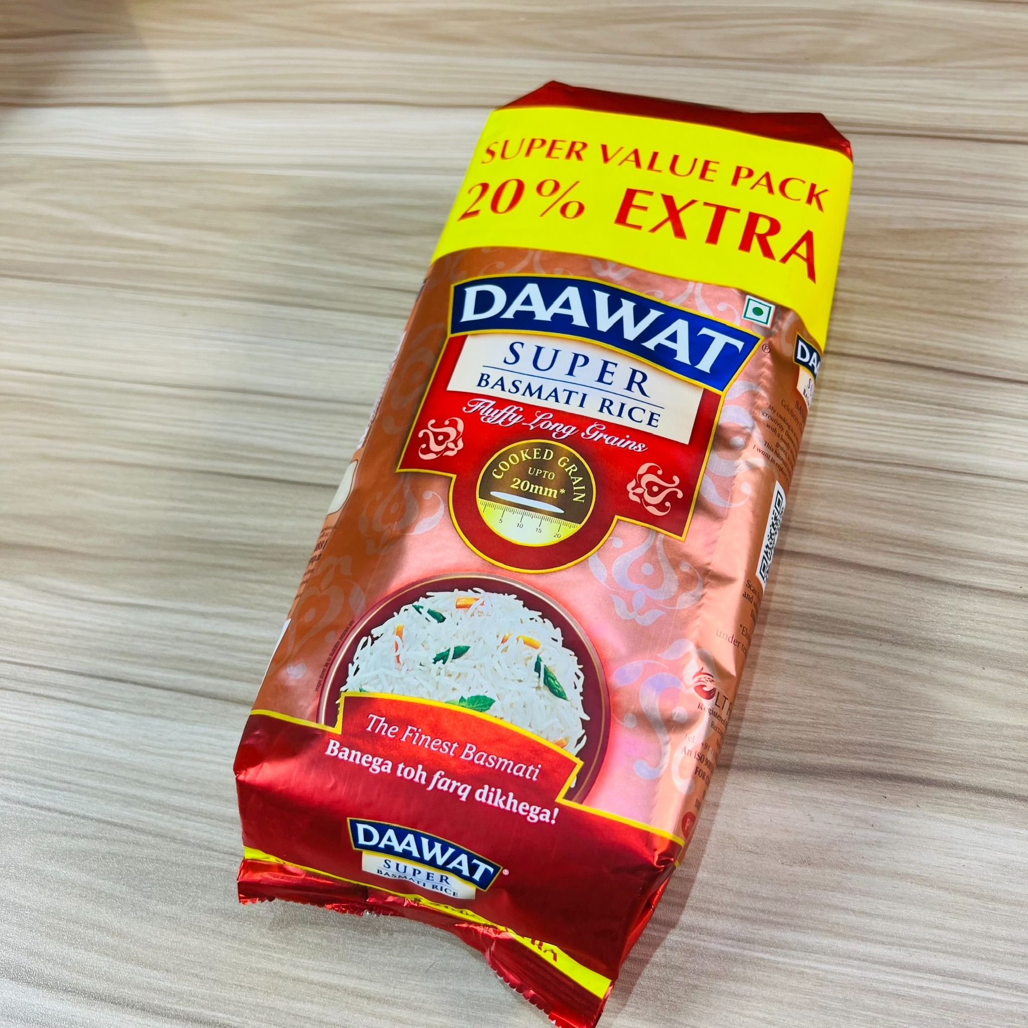  Gạo hạt dài Ấn Độ DAAWAT Super Basmati Rice, phù hợp người tiều đường, giảm cân, 1 kg 