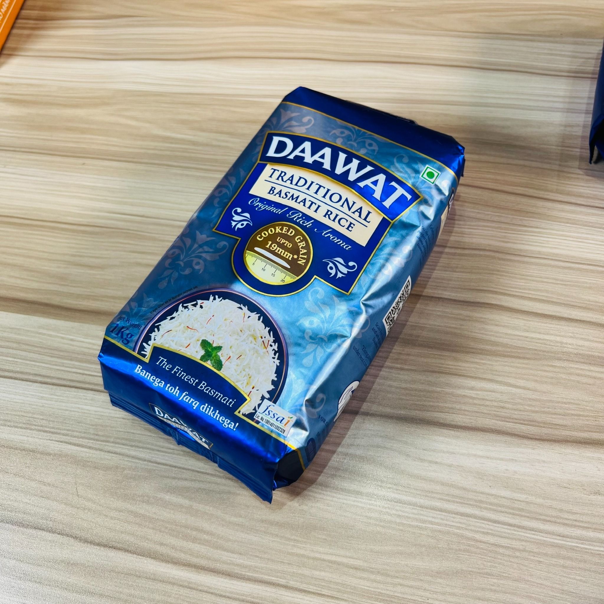  Gạo hạt dài Ấn Độ truyền thống DAAWAT Traditional Basmati Rice, phù hợp người tiểu đường, ăn kiêng, 1kg 
