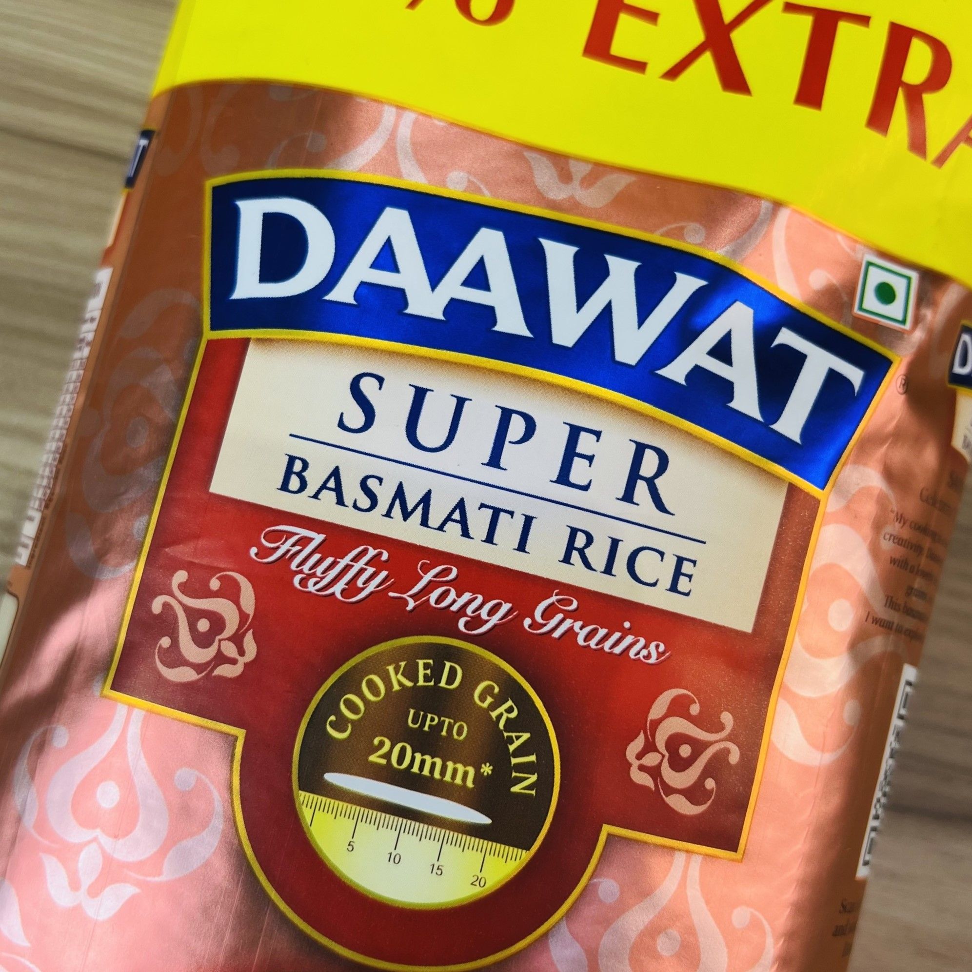  Gạo hạt dài Ấn Độ DAAWAT Super Basmati Rice, phù hợp người tiều đường, giảm cân, 1 kg 