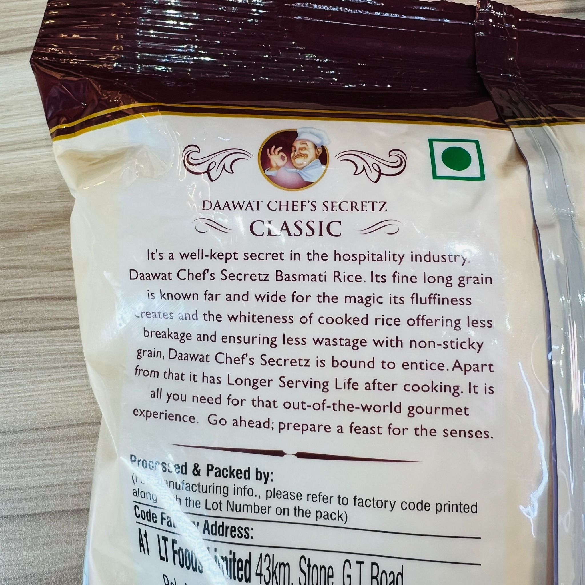  Gạo hạt dài Ấn Độ DAAWAT Chef's Secrets Basmati Rice, phù hợp người tiểu đường, ăn kiêng, 5kg 