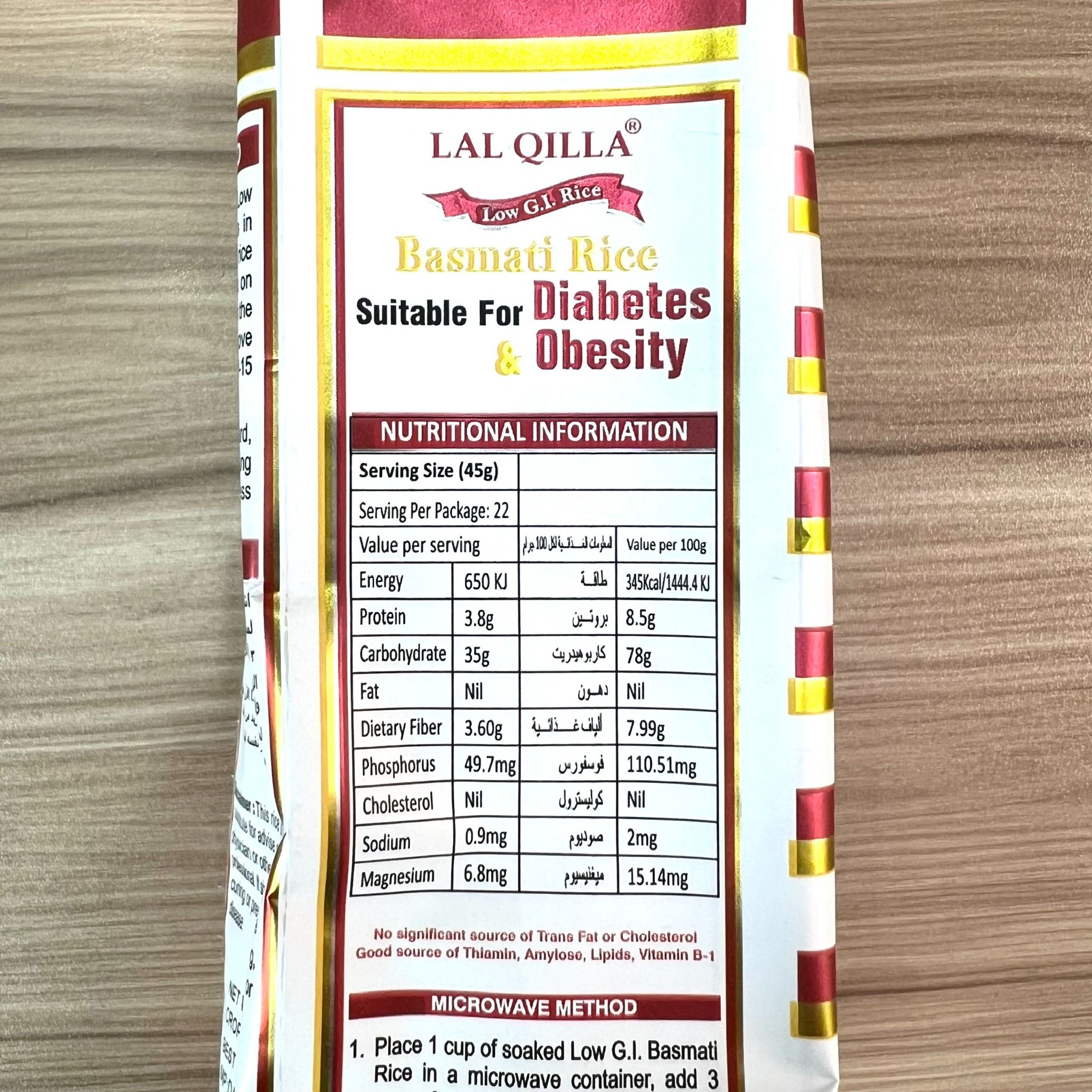  Gạo chuyên đặc biệt cho người tiểu đường từ Ấn Độ Lal Qilla Low GI Basmati Rice for Diabetes & Obesity, 1kg 