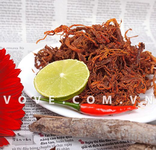  Khô bò Quãng Ngãi hiệu Thu Ba loại Sợi túi 200gr 