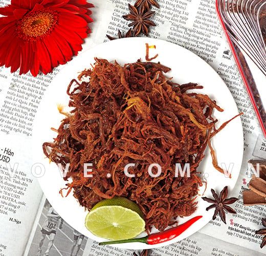  Khô bò Quãng Ngãi hiệu Thu Ba loại Sợi hộp 250gr 