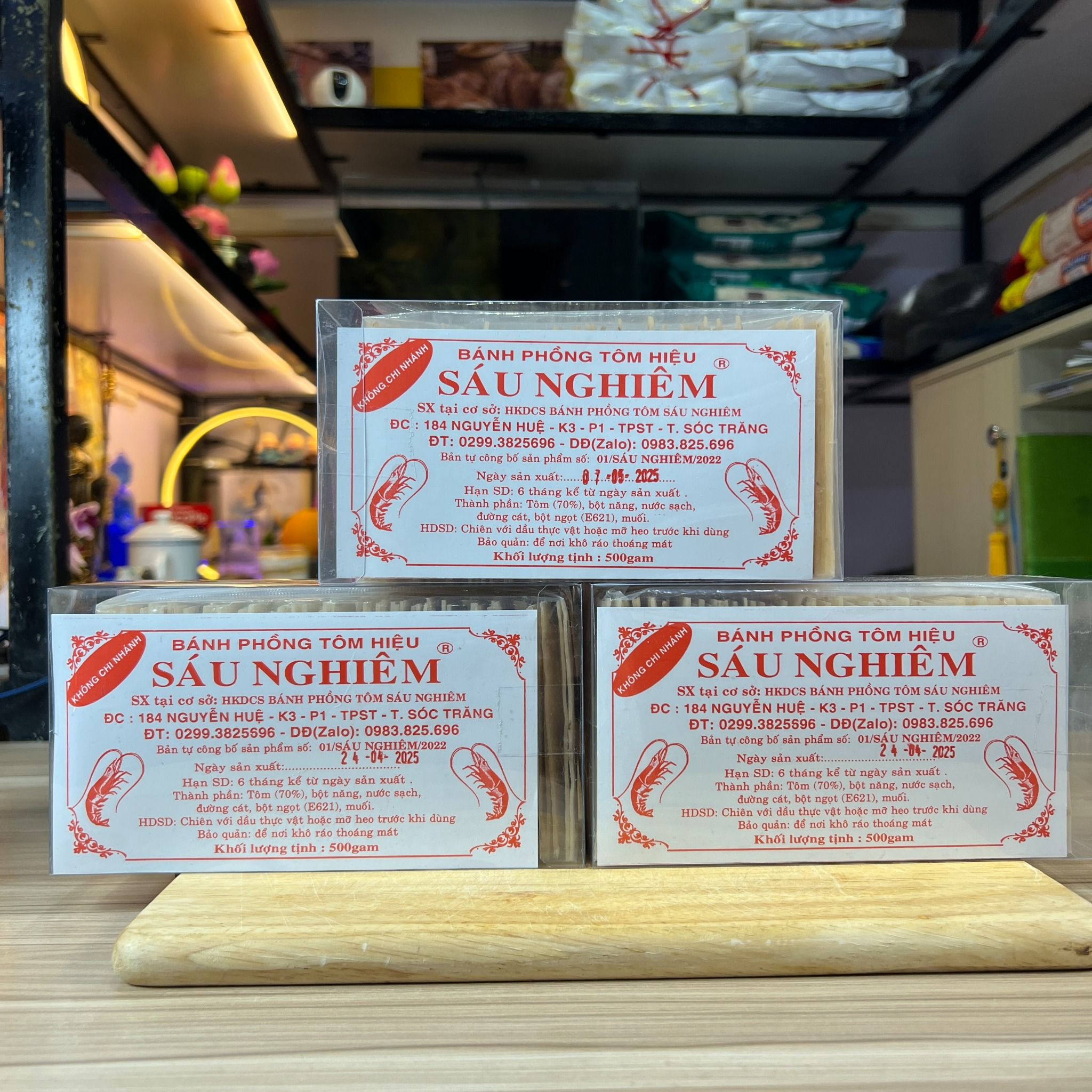  Bánh phồng tôm Sáu Nghiêm (Loại thượng hạng) 500gr 