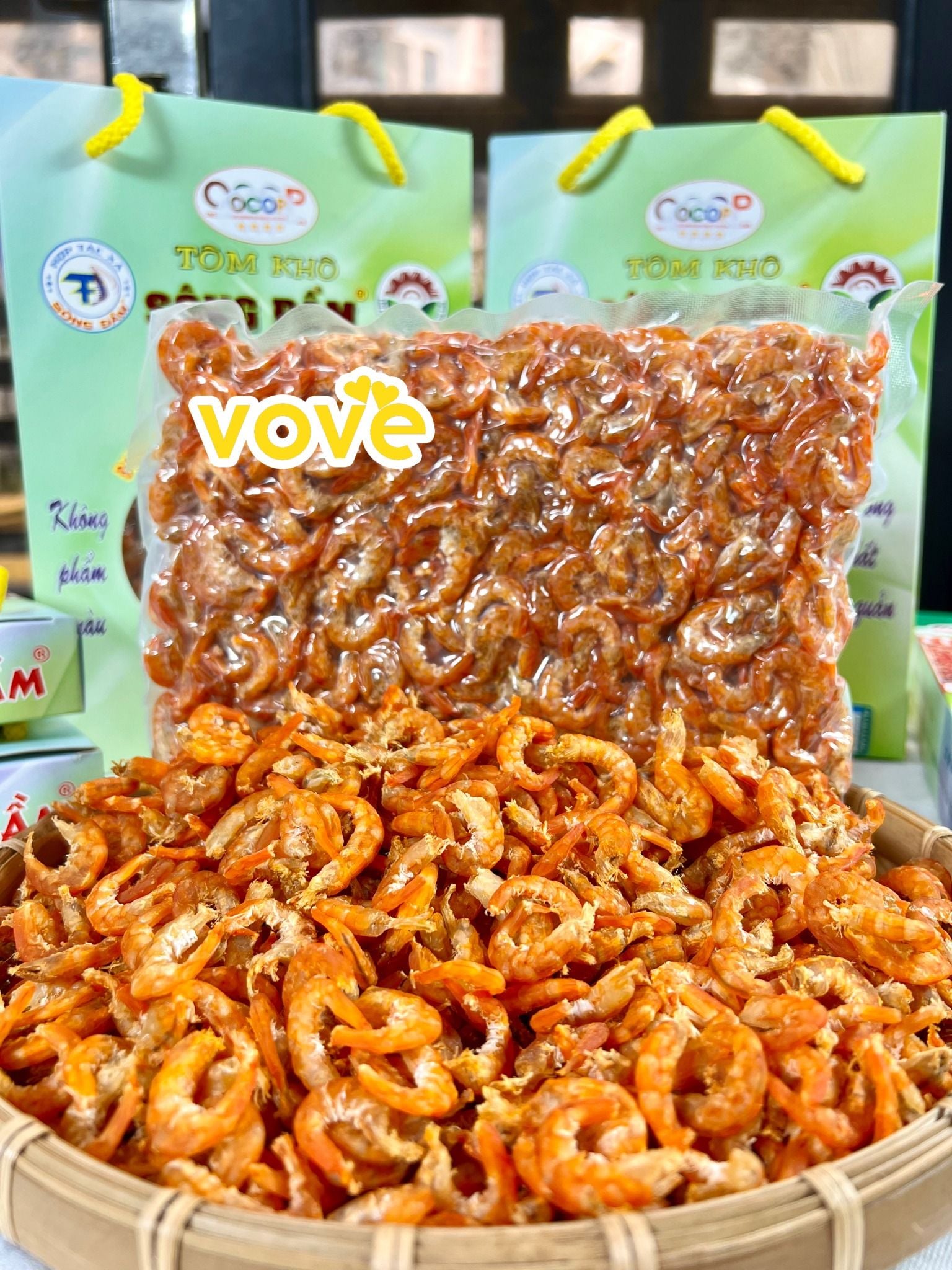  Tôm khô đất Cà Mau Thiên nhiên loại 1 hộp 250gr 