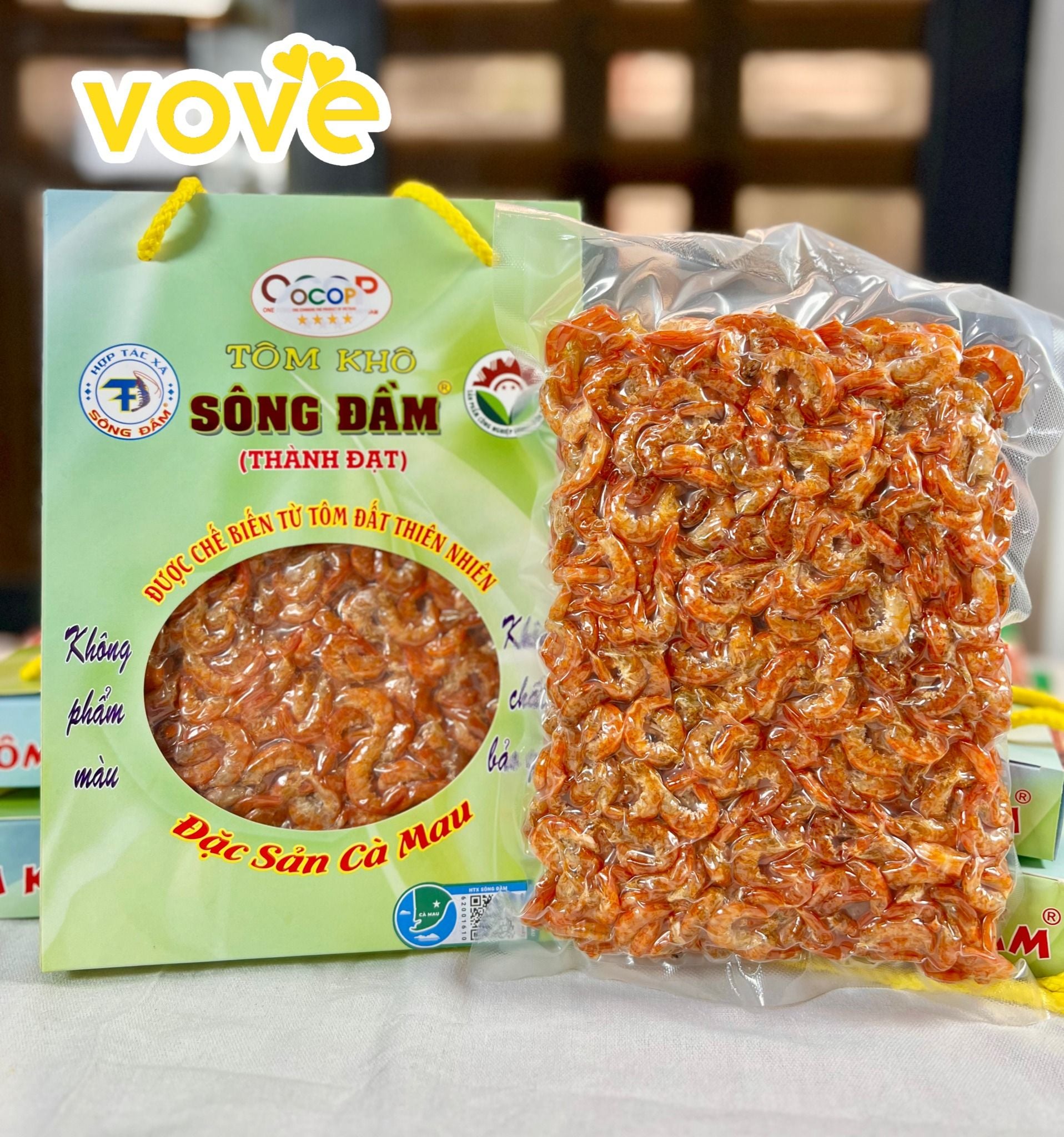  Tôm khô đất Cà Mau Thiên nhiên loại 1 hộp 250gr 