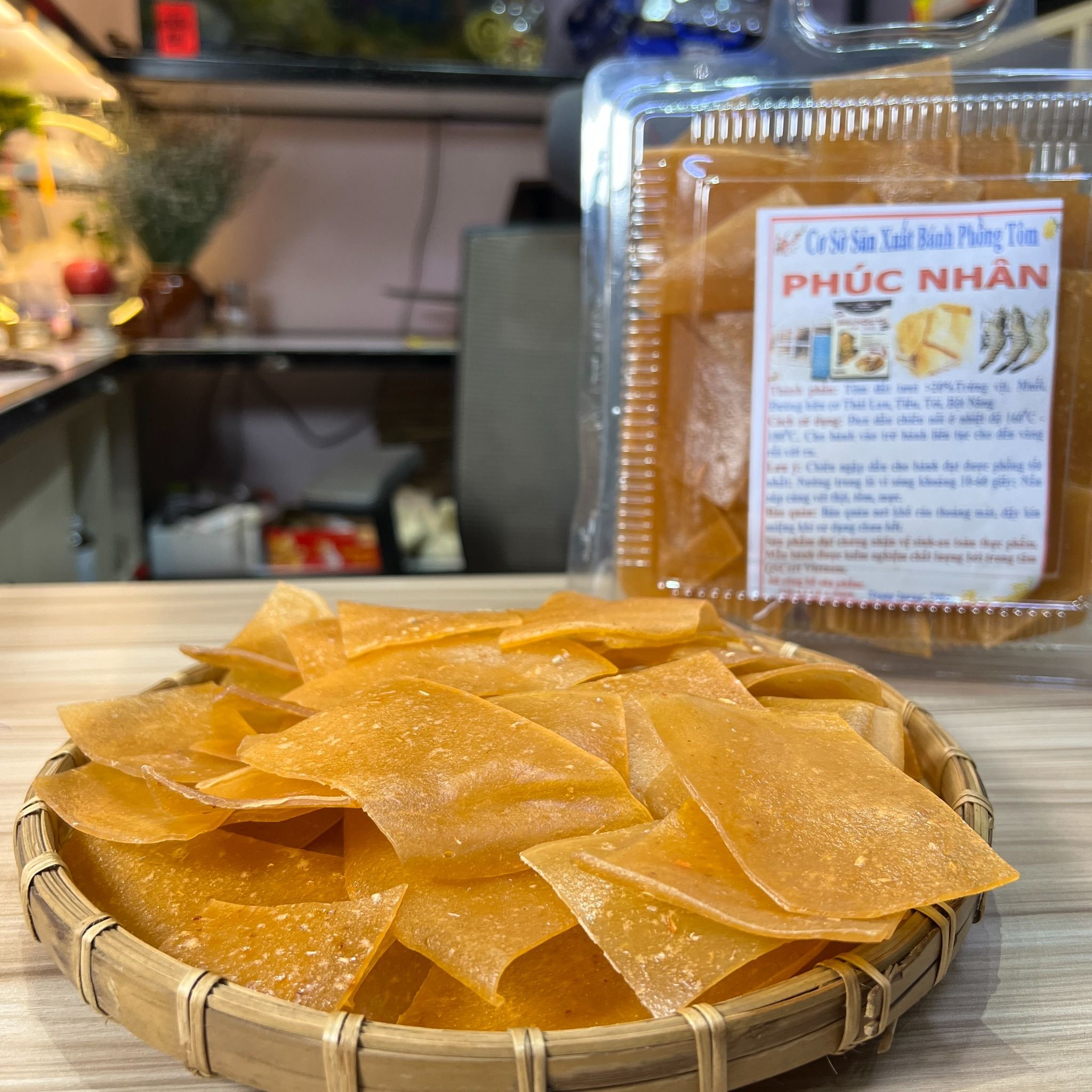  Bánh Phồng Tôm Cà Mau hiệu Phúc Nhân (hộp nhựa), 500gr 