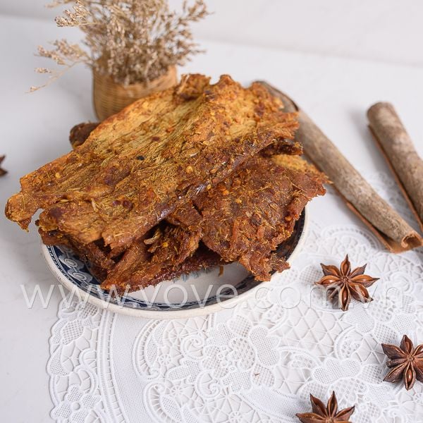  Khô bò Quãng Ngãi hiệu Thu Ba loại Miếng hộp 500gr 