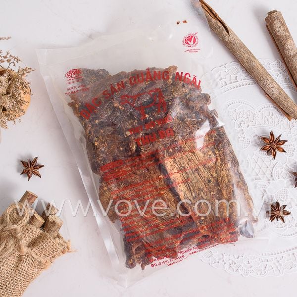  Khô bò Quãng Ngãi hiệu Thu Ba loại Miếng hộp 500gr 