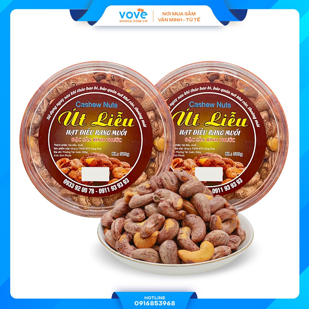 hat dieu rang muoi binh phuoc 500gr