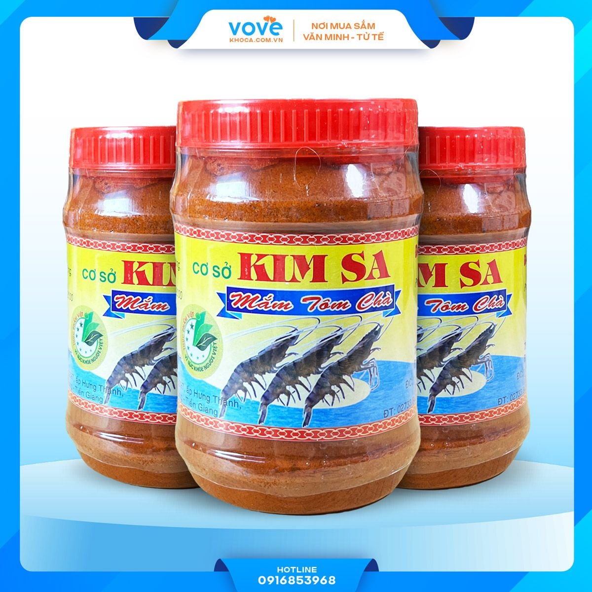  Mắm Tôm Chà Gò Công hiệu Kim Sa (mắm tiến vua) hủ 500gr 